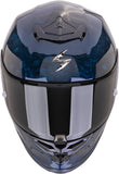 Full-Face Motorcycle Helmet Scorpion Exo Exo-R1 Evo Carbon Air Carbon Fiber Blue Onyx Size Xs