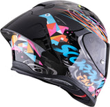 Full-Face Motorcycle Helmet Scorpion Exo Exo-R1 Evo Ii Air Ultra Tct Black Blue Pink Savage Size M