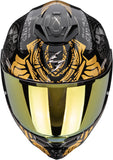 Full-Face Motorcycle Helmet Scorpion Exo Exo-1500 Air Ultra Tct Black Grey Gold Apus Size M
