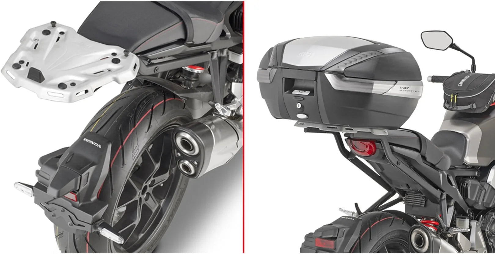 Baúl Monolock Negro 29 Lt Plastico - Givi Compatible Con Honda Cb 1000 R (2018-2020)