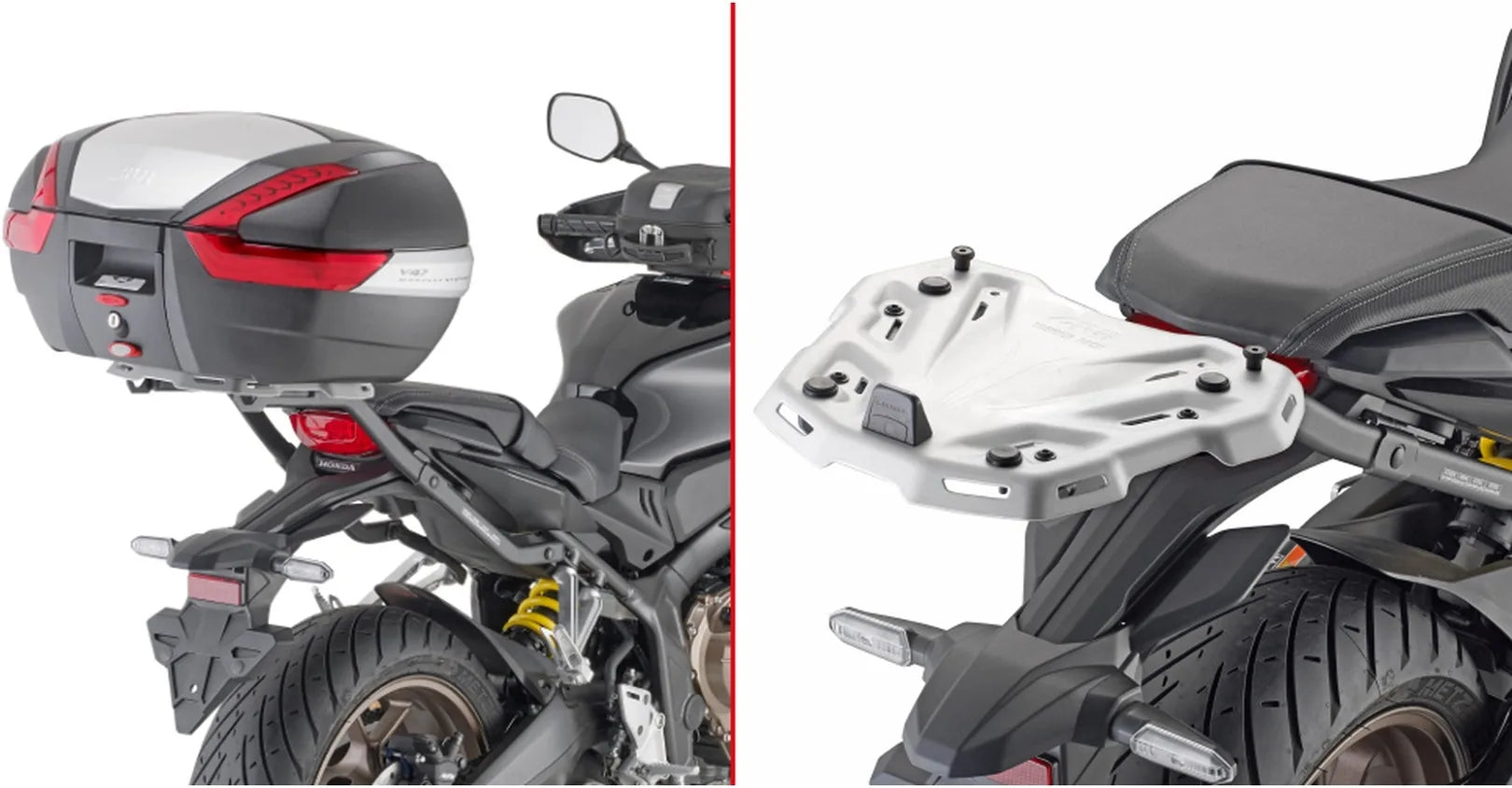 Baúl Monokey Trekker Aluminio Negro 52 Lt Trekker Aluminio - Givi Compatible Con Honda Cb 650 R (2019-2020)
