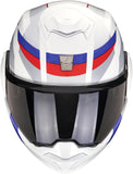 Flip-Up Motorcycle Helmet Scorpion Exo Exo-Tech Evo Pro Ultra Tct White Blue Red Acuti Size Xs
