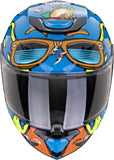 Casco Integral Para Moto Scorpion Exo Exo-Jnr Air Polycarbonate Azul Naranja Fun Talla M