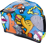 Casco Integral Para Moto Scorpion Exo Exo-Jnr Air Polycarbonate Azul Naranja Fun Talla M