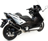 Sistema De Escape Completo Con Catalizador Y Homologación Acústica Nero Acero Fondo Carbono - Leovince Compatible Con Yamaha Xp 530 T-Max (2012-2016)