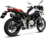 Tubo De Escape Con Homologación Acústica Nero Acero Fondo Carbono - Leovince Compatible Con Bmw F 850 Gs - Adventure (2018-2024)