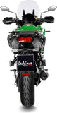 Tubo De Escape Con Homologación Acústica Nero Acero Fondo Carbono - Leovince Compatible Con Kawasaki Versys 1000 (2019-2024)