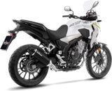 Tubo De Escape Sin Homologación Acústica Nero Acero Fondo Carbono - Leovince Compatible Con Honda Cbr 500 R (2019-2023)