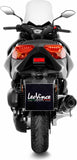 Sistema De Escape Completo Sin Catalizador Y Sin Homologación Acústica Nero Acero Fondo Carbono - Leovince Compatible Con Yamaha X-Max 125 (2018-2020)