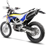 Tubo De Escape Sin Homologación Acústica Nero Acero Fondo Carbono - Leovince Compatible Con Husqvarna 701 Enduro - Lr (2017-2020)