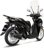 Sistema De Escape Completo Con Catalizador Y Homologación Acústica Nero Acero Fondo Carbono - Leovince Compatible Con Honda Sh 150I (2020-2023)