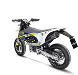Tubo De Escape Con Homologación Acústica Nero Acero Fondo Carbono - Leovince Compatible Con Husqvarna 701 Supermoto (2021-2024)