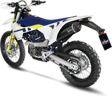 Tubo De Escape Sin Homologación Acústica Nero Acero Fondo Carbono - Leovince Compatible Con Husqvarna 701 Enduro - Lr (2021-2024)