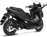 Sistema De Escape Completo Con Catalizador Y Homologación Acústica Nero Acero Fondo Carbono - Leovince Compatible Con Honda Forza 125 (2021-2024)