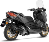 Tubo De Escape Sin Homologación Acústica Nero Acero Fondo Carbono - Leovince Compatible Con Yamaha X-Max 300 (2021-2024)
