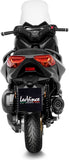 Tubo De Escape Sin Homologación Acústica Nero Acero Fondo Carbono - Leovince Compatible Con Yamaha X-Max 300 (2021-2024)