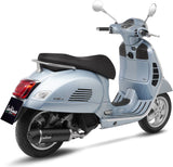 Tubo De Escape Sin Homologación Acústica Nero Acero Fondo Carbono - Leovince Compatible Con Piaggio Vespa Gts 125 Ie - Super (2021-2024)
