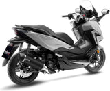 Tubo De Escape Sin Homologación Acústica Nero Acero Fondo Carbono - Leovince Compatible Con Honda Forza 350 (2021-2024)