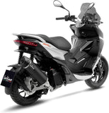 Tubo De Escape Con Homologación Acústica Nero Acero Fondo Carbono - Leovince Compatible Con Aprilia Sr Gt 125 - Sport (2022-2024)