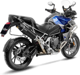 Tubo De Escape Con Homologación Acústica Nero Acero Fondo Carbono - Leovince Compatible Con Triumph Tiger 1200 Gt Explorer (2022-2024)