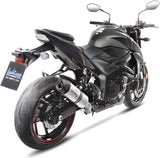 Tubo De Escape Con Homologación Acústica Lv One Evo Acero Fondo Carbono - Leovince Compatible Con Suzuki Gsx-S 750 - Z Abs A2 (2019-2020)