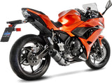 Sistema De Escape Completo Con Catalizador Y Homologación Acústica Lv One Evo Acero Fondo Carbono - Leovince Compatible Con Kawasaki Z 650 (2017-2019)