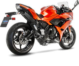 Sistema De Escape Completo Sin Catalizador Y Sin Homologación Acústica Lv One Evo Carbono Fondo Carbono - Leovince Compatible Con Kawasaki Ninja 650 (2017-2019)