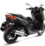 Tubo De Escape Con Homologación Acústica Lv One Evo Acero Fondo Carbono - Leovince Compatible Con Yamaha X-Max 300 (2017-2020)