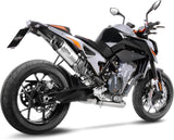 Tubo De Escape Sin Homologación Acústica Lv One Evo Acero Fondo Carbono - Leovince Compatible Con Ktm 890 Duke - L A2 - R (2020-2023)