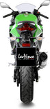 Tubo De Escape Con Homologación Acústica Lv One Evo Acero Fondo Carbono - Leovince Compatible Con Kawasaki Ninja 400 (2022-2023)
