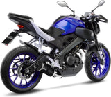 Sistema De Escape Completo Con Catalizador Y Homologación Acústica Lv One Evo Carbono Fondo Carbono - Leovince Compatible Con Yamaha Mt-125 (2017-2019)