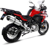 Tubo De Escape Sin Homologación Acústica Lv One Evo Acero Fondo Carbono - Leovince Compatible Con Benelli Trk 502 X (2018-2024)