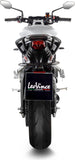 Exhaust Tip Without Sound Certification Lv One Evo Stainless Steel Carbon Fiber End Cap - Leovince Compatible With Triumph Street Triple 765 R - Sa2 (2017-2019)
