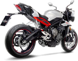 Tubo De Escape Sin Homologación Acústica Lv One Evo Carbono Fondo Carbono - Leovince Compatible Con Triumph Street Triple 765 R - Sa2 (2017-2019)