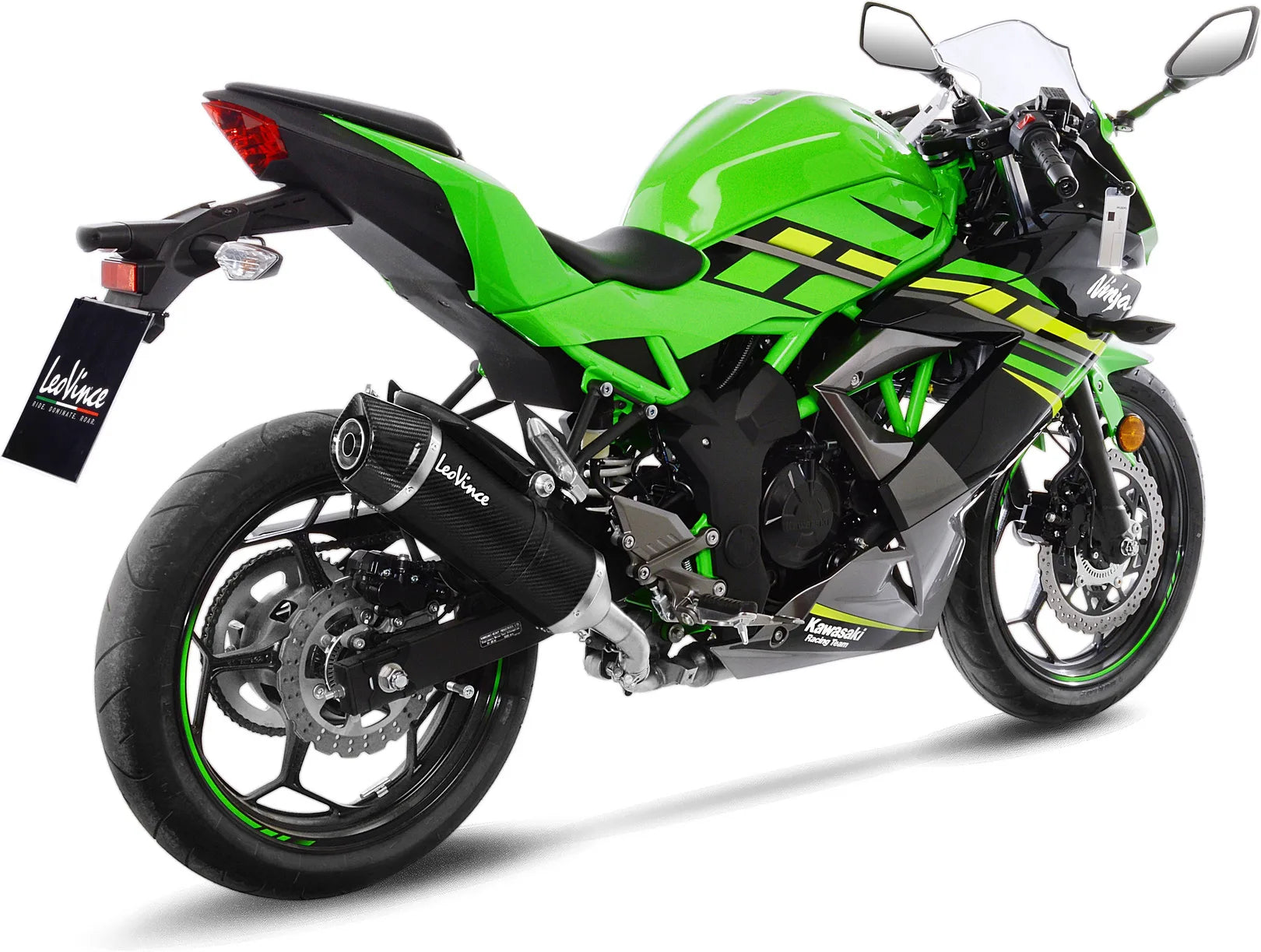 Tubo De Escape Sin Homologación Acústica Lv One Evo Carbono Fondo Carbono - Leovince Compatible Con Kawasaki Z 125 (2019-2024)