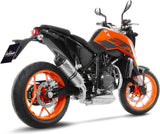 Tubo De Escape Sin Homologación Acústica Lv One Evo Acero Fondo Carbono - Leovince Compatible Con Ktm 690 Duke - R (2016-2019)