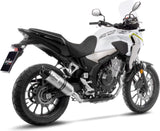 Tubo De Escape Sin Homologación Acústica Lv One Evo Acero Fondo Carbono - Leovince Compatible Con Honda Cb 500 X (2019-2023)