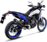 Tubo De Escape Sin Homologación Acústica Lv One Evo Acero Negro Fondo Carbono - Leovince Compatible Con Yamaha Ténéré 700 (2021-2024)