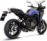 Sistema De Escape Completo Sin Catalizador Y Sin Homologación Acústica Lv One Evo Acero Negro Fondo Carbono - Leovince Compatible Con Yamaha Tracer 7 Gt (2020-2024)