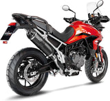 Tubo De Escape Con Homologación Acústica Lv One Evo Acero Negro Fondo Carbono - Leovince Compatible Con Triumph Tiger 850 (2020-2023)