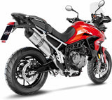 Tubo De Escape Con Homologación Acústica Lv One Evo Acero Fondo Carbono - Leovince Compatible Con Triumph Tiger 900 Rally (2020-2023)