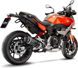 Tubo De Escape Sin Homologación Acústica Factory S Acero Negro Fondo Carbono - Leovince Compatible Con Bmw F 900 R - Xr - A2 (2020-2024)