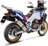 Exhaust Tip With Noise Certification Lv One Evo Stainless Steel - Leovince Compatible With Honda Crf 1100 L Africa Twin (2024-2026)