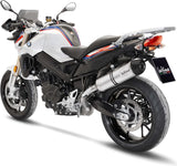 Tubo De Escape Con Homologación Acústica Lv One Evo Acero Fondo Carbono - Leovince Compatible Con Bmw F 800 Gt (2017-2020)