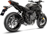 Sistema De Escape Completo Sin Catalizador Y Sin Homologación Acústica Lv One Evo Acero Fondo Carbono - Leovince Compatible Con Yamaha Xsr 700 (2021-2024)