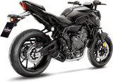 Sistema De Escape Completo Sin Catalizador Y Sin Homologación Acústica Lv One Evo Carbono Fondo Carbono - Leovince Compatible Con Yamaha Mt-07 (2021-2024)