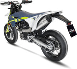 Sistema De Escape Completo Con Catalizador Y Homologación Acústica Lv One Evo Acero Fondo Carbono - Leovince Compatible Con Husqvarna 701 Supermoto (2017-2020)