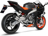 Sistema De Escape Completo Sin Catalizador Y Sin Homologación Acústica Lv Pro Acero Fondo Carbono - Leovince Compatible Con Aprilia Rs 660 (2021-2024)
