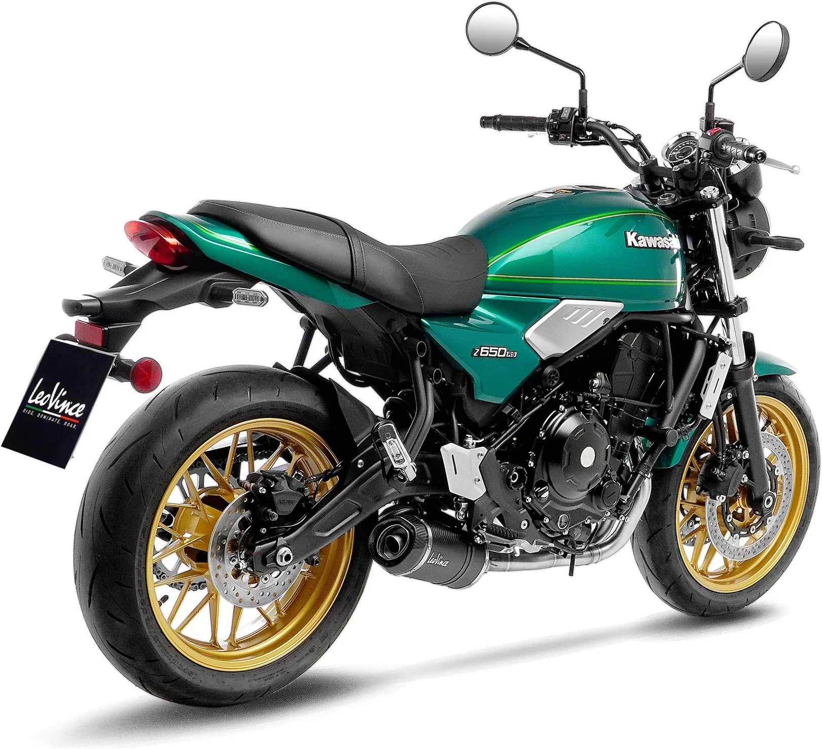 Sistema De Escape Completo Con Catalizador Y Homologación Acústica Lv One Evo Carbono Fondo Carbono - Leovince Compatible Con Kawasaki Z 650 (2021-2026)