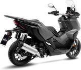 Tubo De Escape Sin Homologación Acústica Lv One Evo Acero Fondo Carbono - Leovince Compatible Con Honda Sh 350 I (2021-2024)